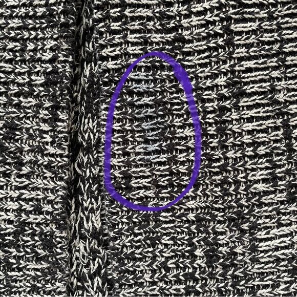 Anthropologie Black and White Knitted Cardigan - Size: Small - Picture 4 of 5